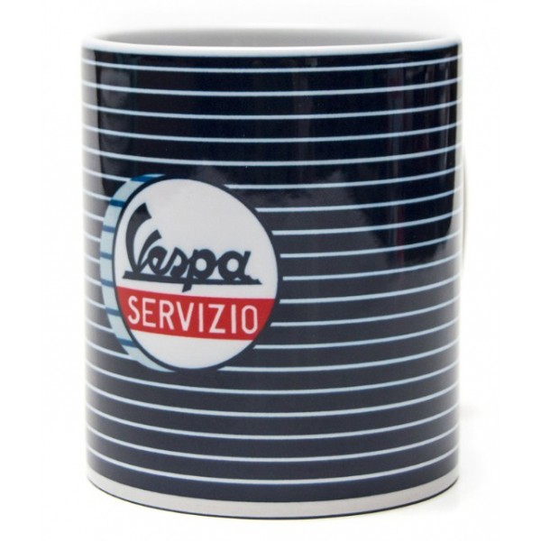 Vespa Κούπα Καφέ "Servizio" Μπλε Ρίγα Κούπες