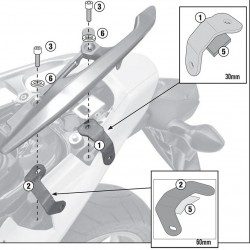 Givi Κιτ Προσαρμογής Βάσεων Σάκων για Honda Integra 700 1109KIT 