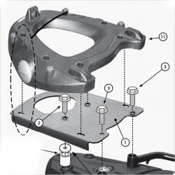 Givi SR5107 Σχάρα Βαλίτσας Monokey F650GS/F800GS'11/F700GS'08-13 ΒΑΛΙΤΣΕΣ / ΒΑΣΕΙΣ / TANKBAG