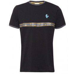 Vespa Μπλούζα T-Shirt V-Stripes Man Μαύρο / Κίτρινο Vespa Μπλούζα T-Shirt V-Stripes Man Μαύρο / Κίτρινο