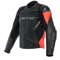 Dainese Μπουφάν Δερμάτινο Racing 4 Black/Fluo Red ΕΝΔΥΣΗ