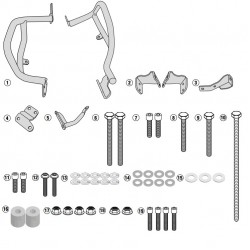 Givi Προστασία κινητήρα CRF1000L Africa twin DCT 2016 DCT TN1151 Προστασία Κινητήρα