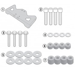 Givi KIT για PLX1152 CB500F '16 1152KIT ΖΕΛΑΤΙΝΕΣ & ΚΙΤ ΤΟΠΟΘΕΤΗΣΗΣ