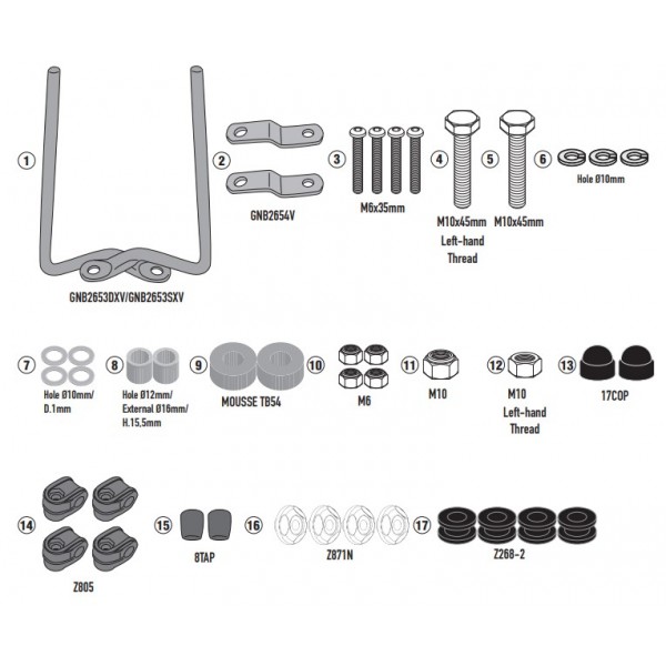 Givi Κιτ για ζελατίνα D’elight 125 ('21) A2154A ΑΞΕΣΟΥΑΡ ΜΟΤΟ