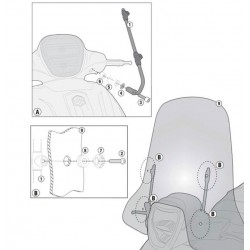 Givi KIT για Παρμπρίζ Medley i-Get 125 / 150 '20 A5615A ΖΕΛΑΤΙΝΕΣ & ΚΙΤ ΤΟΠΟΘΕΤΗΣΗΣ