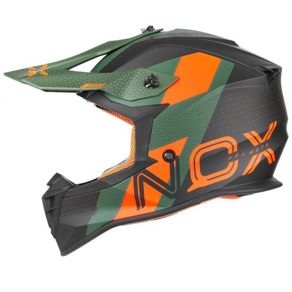 Nox Κράνος N633 Viper Matt Πράσινο / Πορτοκαλί ΚΡΑΝΗ