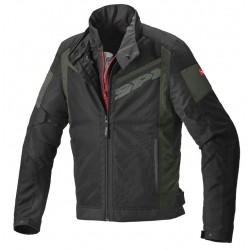 Spidi Μπουφάν Μηχανής Breezy Net Ανδρικό Καλοκαιρινό Μαύρο/Dark Πράσινο Μπουφάν Textile