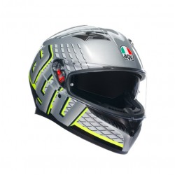 AGV Κράνος K3 E2206 Fortify Grey / Black / Yellow Fluo