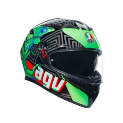 AGV Κράνος K3 E2206 Kamaleon Black / Red / Green ΚΡΑΝΗ