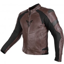 Nordcode Μπουφάν Racer Δερμάτινο Καφέ/Μαύρο