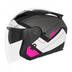 Nox  Κράνος N129 Triom ECE 22.06 Μαύρο / Ροζ Jet / Open