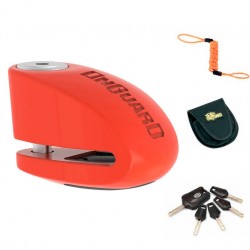 ON GUARD Κλειδαριά Δισκοφρένου Με Συναγερμό 6mm 120DB Κόκκινη Συναγερμοί