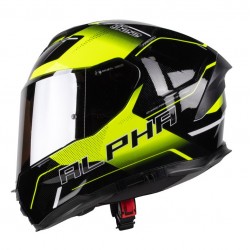 Pilot Κράνος Alpha SV ECE 22.06 Μαύρο / Fluo Gloss + Extra Aσημί Zελατίνα Pilot Κράνος Alpha SV ECE 22.06 Μαύρο / Fluo Gloss + Extra Aσημί Zελατίνα