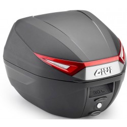 Givi Βαλίτσα C30N Μαύρη  Κόκκινο αντανακλαστικό 30 lt
