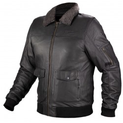 Nordcode Μπουφάν Μηχανής Spitfire Ανδρικό Χειμερινό Δερμάτινο Μαύρο ΕΝΔΥΣΗ