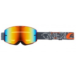 Oneal Μάσκα B-20 Strain V.22 Γκρι / Πορτοκαλί-κόκκινο Ραδίου ΕΝΔΥΣΗ