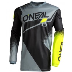 Oneal MX Μπλούζα Element Racewear V.22 Μαύρο / Γκρι / Neon Κίτρινο ΕΝΔΥΣΗ