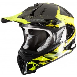 Pilot Κράνος Dirty Lizard 1250gr Μαύρο / Άσπρο / Κίτρινο Gloss