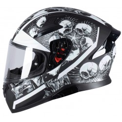 Pilot Κράνος Snake sv ECE 22.06 Skull ματ + extra φυμέ ζελατίνα ΚΡΑΝΗ