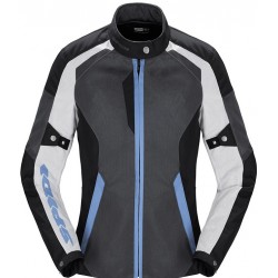 Spidi Μπουφάν Μηχανής Καλοκαιρινό Tek Net Γυναικείο Μαύρο / Γκρι / Γαλάζιο 302