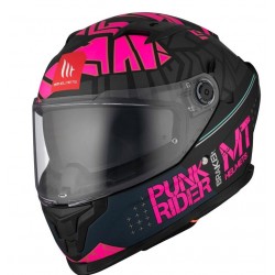 MT Κράνος Braker SV ECE 22.06 Punk Rider B8 μαύρο/ροζ ματ Full Face