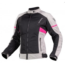 Nordcode Μπουφάν Μηχανής Luna Γυναικείο Καλοκαιρινό γκρι/ροζ Nordcode Μπουφάν Μηχανής Luna Γυναικείο Καλοκαιρινό γκρι/ροζ