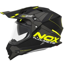 Nox Κράνος N312 Drone ECE 22.06 κίτρινο/μαύρο ματ