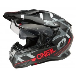 ONeal Κράνος DSRS Square V.25 (ECE 22.06) μαύρο/γκρι/κόκκινο