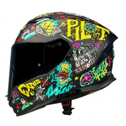 Pilot Κράνος Alpha sv ECE 22.06 Future express μαύρο + extra dark smoke ζελατίνα