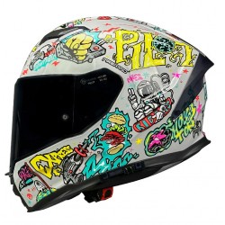 Pilot Κράνος Alpha sv ECE 22.06 Future express basalt γκρι + extra dark smoke ζελατίνα