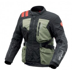 Tur Μπουφάν Μηχανής Roadbook Hydroscud® EN 170924 Ανδρικό 4 εποχών μαύρο/γκρι/πράσινο Μπουφάν Textile