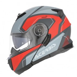 Acerbis Κράνος Serel SV ECE22.06 25201.295 γκρι/κόκκινο Flip Up / Modular