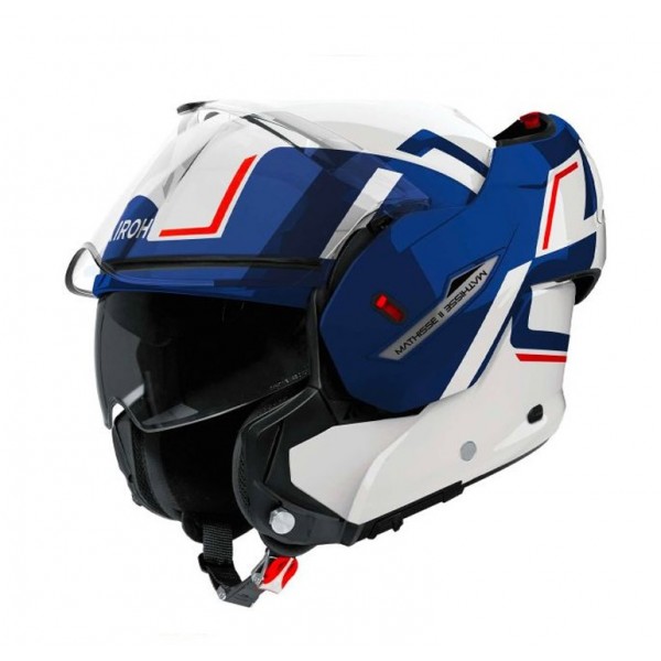 Airoh Κράνος Mathisse II Genius μπλε/κόκκινο gloss Flip Up / Modular