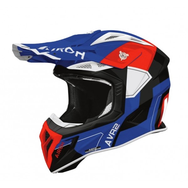 Airoh Κράνος Aviator 3 ECE 22.06 Shiled μπλε/κόκκινο gloss Moto Cross