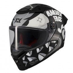 AXXIS Κράνος Fenix ECE22.06 Angry face B2 μαύρο/γκρι matt ΚΡΑΝΗ