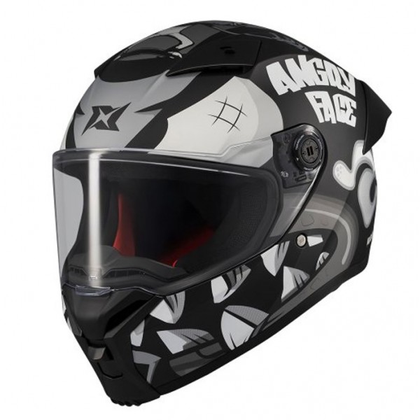 AXXIS Κράνος Fenix ECE22.06 Angry face B2 μαύρο/γκρι matt ΚΡΑΝΗ