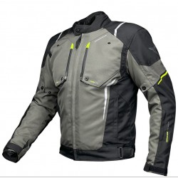 Nordcode Μπουφάν Μηχανής Pantera EN 17092, 4 εποχών λαδί/μαύρο Oversize Μπουφάν Textile