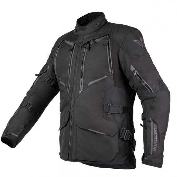 Nordcode Μπουφάν Μηχανής Odyssey Black Ανδρικό 4 εποχών Μπουφάν Textile