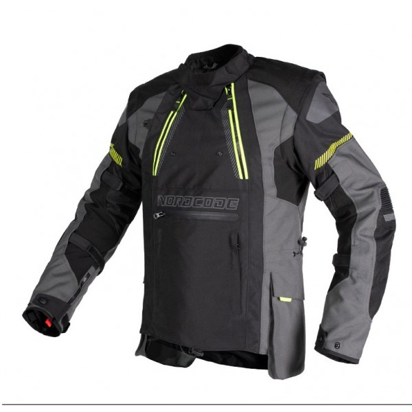Nordcode Μπουφάν Μηχανής Safari Anthracite/Fluo Ανδρικό 4 εποχών Μπουφάν Textile