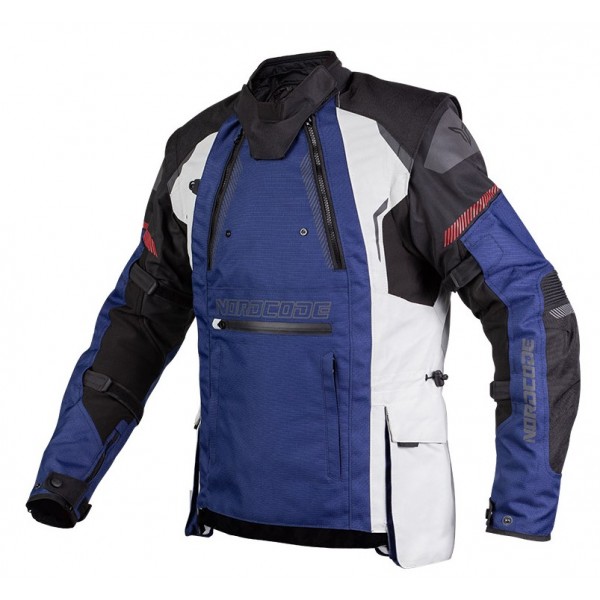 Nordcode Μπουφάν Μηχανής Safari Grey/Blue Ανδρικό 4 εποχών Μπουφάν Textile