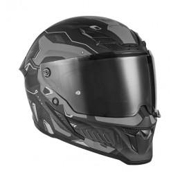 Nox Κράνος Goliath Berserck ECE 22.06 ασημί/μαύρο ματ ΚΡΑΝΗ