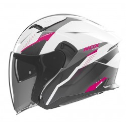 Nox Κράνος N130 Myst ECE 22.06 ροζ/άσπρο