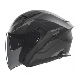 Nox Κράνος N130 Myst ECE 22.06 μαύρο/ασημί matt