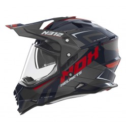 Nox Κράνος N312 Vapor ECE 22.06 κόκκινο/μπλε Moto Cross