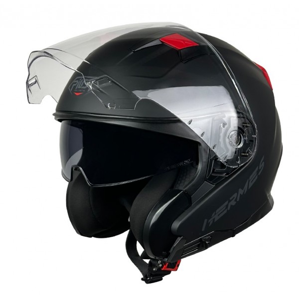 Pilot Κράνος Hermes SV special edition μαύρο ματ/κόκκινο Jet / Open