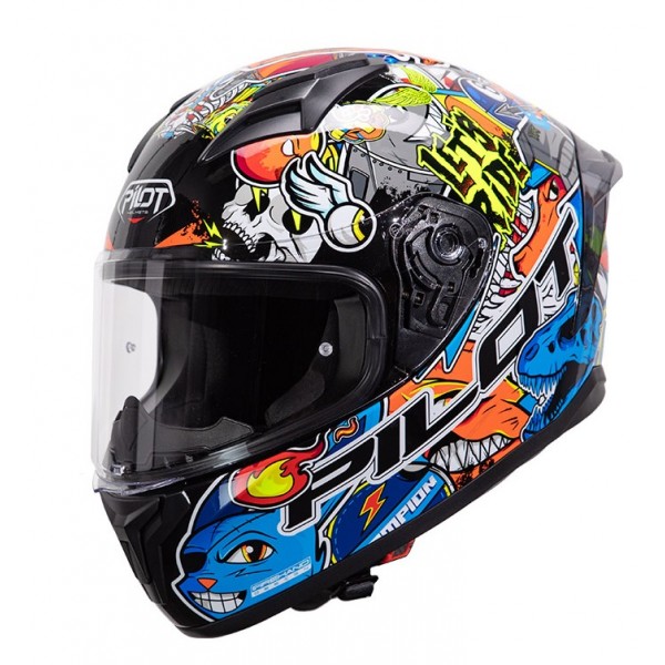 Pilot Κράνος Flex Streetbomb μαύρο/κίτρινο ΚΡΑΝΗ