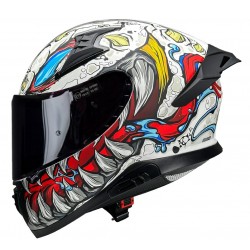 Pilot Κράνος Snake sv ECE 22.06 Reptile-X άσπρο gloss + extra φυμέ ζελατίνα ΚΡΑΝΗ