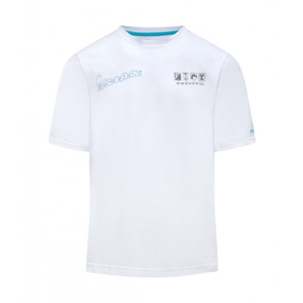 VESPA ΜΠΛΟΥΖΑ T-SHIRT DEC HOLY WHITE Μπλούζες / Γιλέκα / Ζακέτες