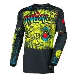 Oneal MX Μπλούζα Element Junior Rancid V.26 μαύρο/neon κίτρινο