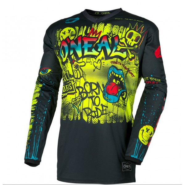 Oneal MX Μπλούζα Element Junior Rancid V.26 μαύρο/neon κίτρινο Μπλούζες / Γιλέκα / Ζακέτες